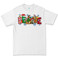White Christmas Believe Premium Tee - MaliasSmallBusiness