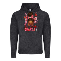 Vintage Black one loved nurse afro messy bun Vintage Hoodie - texasbilliewilder