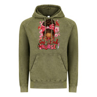 Vintage Olive one loved nurse afro messy bun Vintage Hoodie - texasbilliewilder