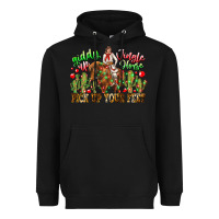 Black Giddy Up Jingle Horse Pick Up Your Feet Heavyweight Hoodie - CowhideDigitalArt