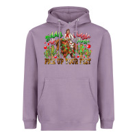 Lavender Giddy Up Jingle Horse Pick Up Your Feet Heavyweight Hoodie - CowhideDigitalArt