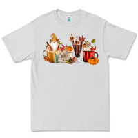 Dove Grey Fall Gnome Coffee Cups Premium Tee - MaliasSmallBusiness