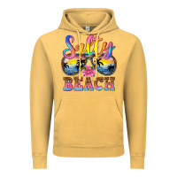 Vintage Mustard Salty beach Vintage Hoodie - NancyCooperArtShop