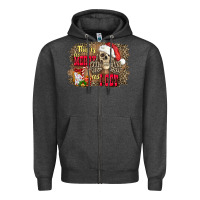 Charcoal Heather this is as merry as i get skull Zipper Hoodie - FaDigitalArtStudio
