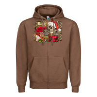 Chestnut this is as merry as i get skull Zipper Hoodie - FaDigitalArtStudio