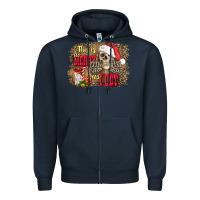 Navy this is as merry as i get skull Zipper Hoodie - FaDigitalArtStudio