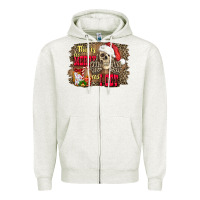 Oatmeal Heather this is as merry as i get skull Zipper Hoodie - FaDigitalArtStudio