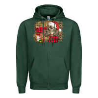 Sports Green this is as merry as i get skull Zipper Hoodie - FaDigitalArtStudio