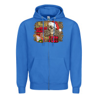 True Royal this is as merry as i get skull Zipper Hoodie - FaDigitalArtStudio