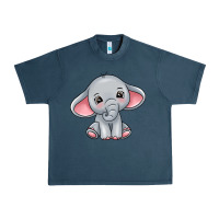 Midnight Navy elephant Urban Heavy Tee - texasbilliewilder