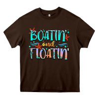Chocolate Brown boatin' and floatin' Heavy Core Tee - JahusDesignShop