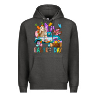 Charcoal Heather Easter Day With Truck Premium Hoodie - BundleAndBundleShop