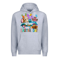 Heather Grey Easter Day With Truck Premium Hoodie - BundleAndBundleShop