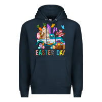 Navy Easter Day With Truck Premium Hoodie - BundleAndBundleShop