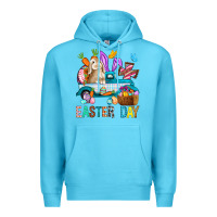 Ocean Blue Easter Day With Truck Premium Hoodie - BundleAndBundleShop