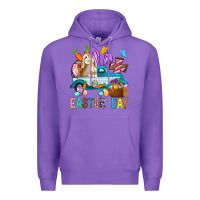 Purple Easter Day With Truck Premium Hoodie - BundleAndBundleShop
