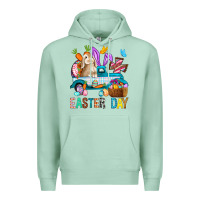 Seafoam Easter Day With Truck Premium Hoodie - BundleAndBundleShop