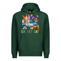 Sports Green Easter Day With Truck Premium Hoodie - BundleAndBundleShop