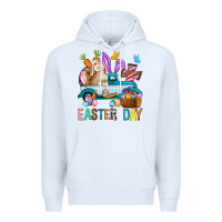White Easter Day With Truck Premium Hoodie - BundleAndBundleShop