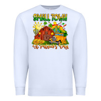 White Small Town St Patrick's Day Premium Sweatshirt - CowhideDigitalArt