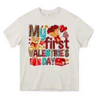 Cream my first valentines day Heavy Core Tee - NancyCooperArtShop