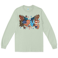Matcha Love America wings 4th of july Long Sleeve Tee - HowdyJamesFarm
