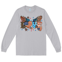 Moon Dust Love America wings 4th of july Long Sleeve Tee - HowdyJamesFarm