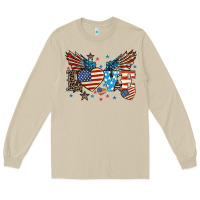 Mushroom Love America wings 4th of july Long Sleeve Tee - HowdyJamesFarm
