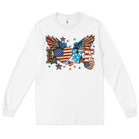 White Love America wings 4th of july Long Sleeve Tee - HowdyJamesFarm