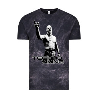 Cloud Black techno viking Vintage Tee - lanVoArt