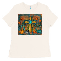 Bone fall cross tumbler Ladies Tee - RanaPortraitStore