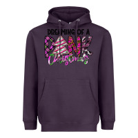 Plum Dreaming Of A Pink Christmas Heavyweight Hoodie - CowhideDigitalArt