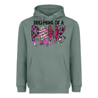 Sage Dreaming Of A Pink Christmas Heavyweight Hoodie - CowhideDigitalArt