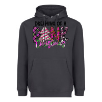 Smoke Dreaming Of A Pink Christmas Heavyweight Hoodie - CowhideDigitalArt