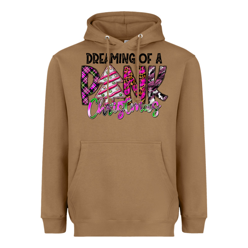Dreaming Of A Pink Christmas Heavyweight Hoodie by CowhideDigitalArt | Teevron