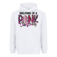 White Dreaming Of A Pink Christmas Heavyweight Hoodie - CowhideDigitalArt