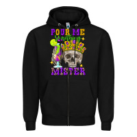 Black skull pour me something mister Zipper Hoodie - FaDigitalArtStudio