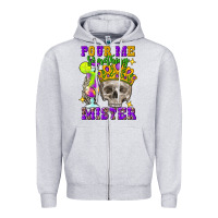 Heather Grey skull pour me something mister Zipper Hoodie - FaDigitalArtStudio