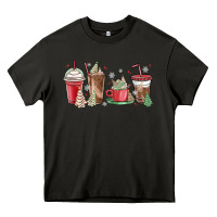Asphalt christmas tree cake and coffee cups Heavy Core Tee - MaliasSmallBusiness