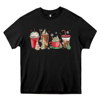 Black christmas tree cake and coffee cups Heavy Core Tee - MaliasSmallBusiness