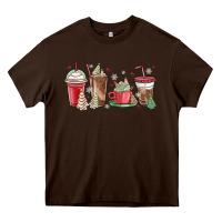 Christmas Tree Cake And Coffee Cups Heavy Core Tee | Teevron