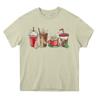 Mossy christmas tree cake and coffee cups Heavy Core Tee - MaliasSmallBusiness