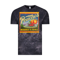 Cloud Black peaches records and tapes Vintage Tee - lanVoArt