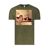 Vintage Olive Hot Trend Angels Raphael Cupid Cherubs Art Valentine Angel Vintage Tee - lanVoArt