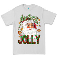 Dove Grey Feeling Jolly with Santa Premium Tee - NancyCooperArtShop
