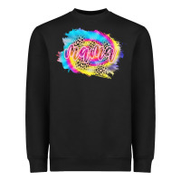 Black Mama Tie dye Leopard Heavyweight Sweatshirt - CowCowDesign