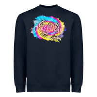 Navy Mama Tie dye Leopard Heavyweight Sweatshirt - CowCowDesign