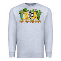 Heather Grey today we are all irish Premium Sweatshirt - CowhideDigitalArt