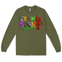 Army Green crawfish season mardi gras carnival Long Sleeve Tee - Jasminsmagicworld