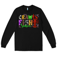 Black crawfish season mardi gras carnival Long Sleeve Tee - Jasminsmagicworld